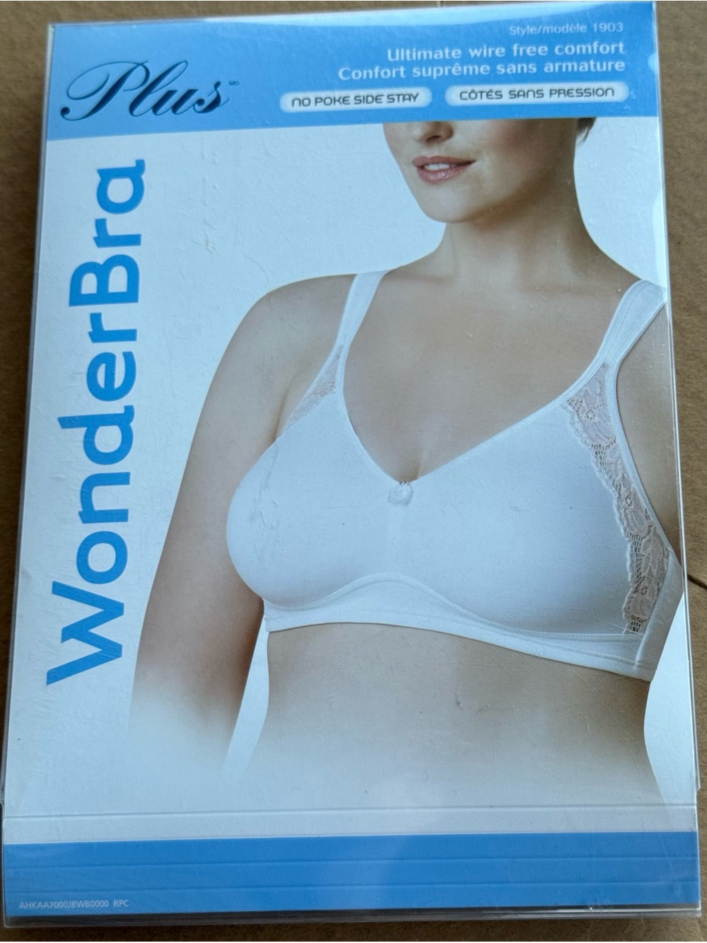 WonderBra Plus No Poke Side Stay Seamless Bra White 46DD NIP